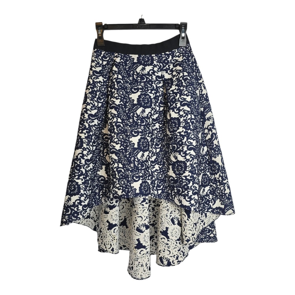 Anthropologie Sachin‎ Babi Blue White Floral Skirt High-Low Blue & White Size 4P